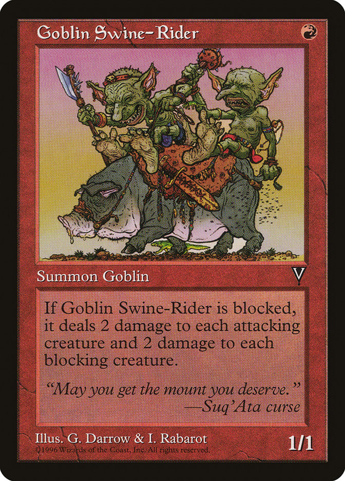 Goblin Swine-Rider [Visions] | GrognardGamesBatavia