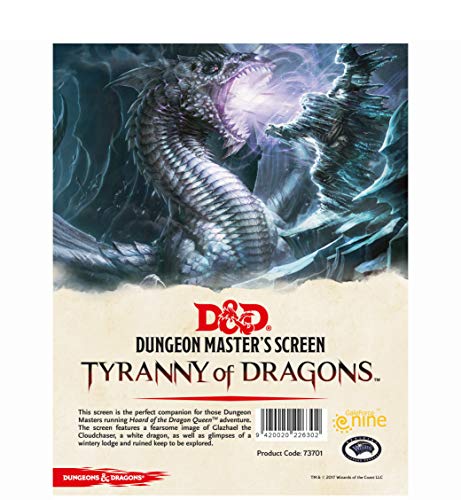 Gale Force Nine Dungeons & Dragons - "Tyranny of Dragons" DM Screen, | GrognardGamesBatavia