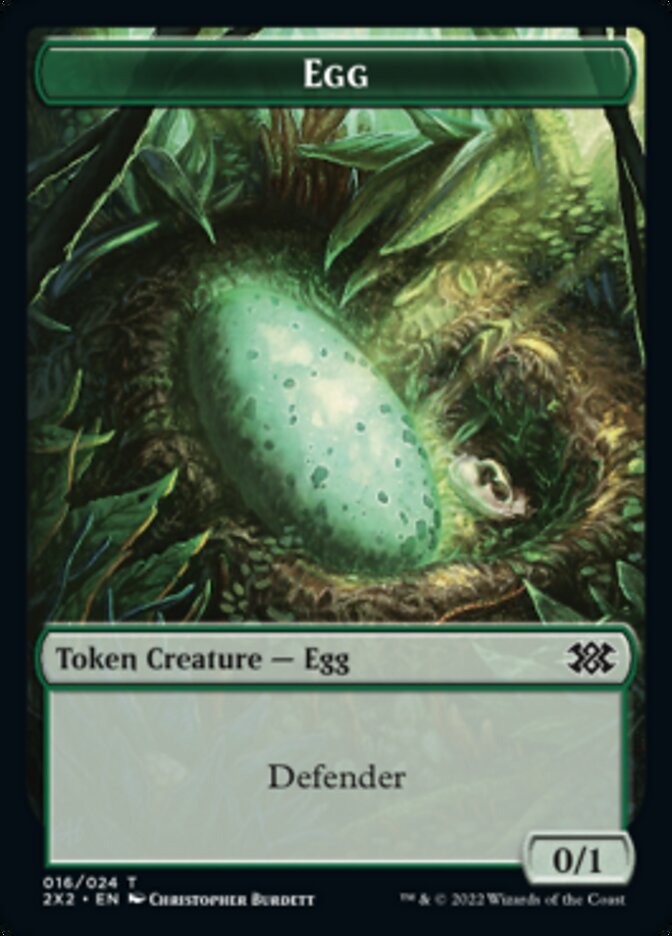 Egg // Aven Initiate Double-Sided Token [Double Masters 2022 Tokens] | GrognardGamesBatavia