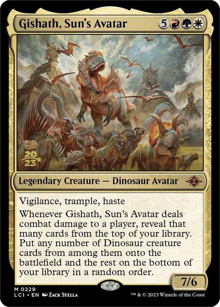 Gishath, Sun's Avatar (LCI) [The Lost Caverns of Ixalan Prerelease Cards] | GrognardGamesBatavia
