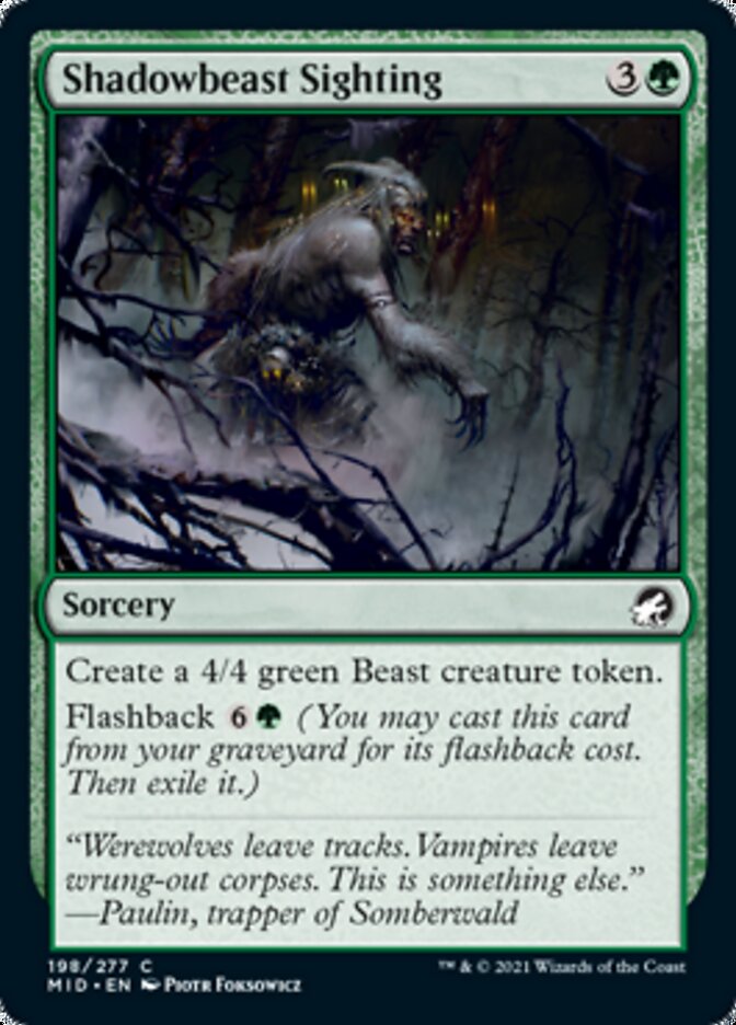 Shadowbeast Sighting [Innistrad: Midnight Hunt] | GrognardGamesBatavia