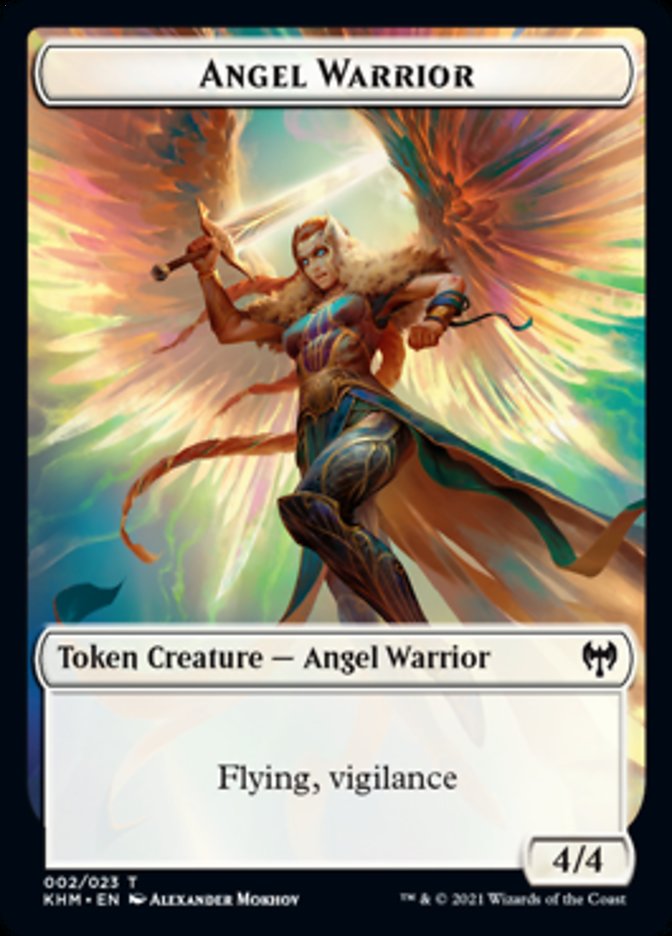 Angel Warrior Token [Kaldheim Tokens] | GrognardGamesBatavia