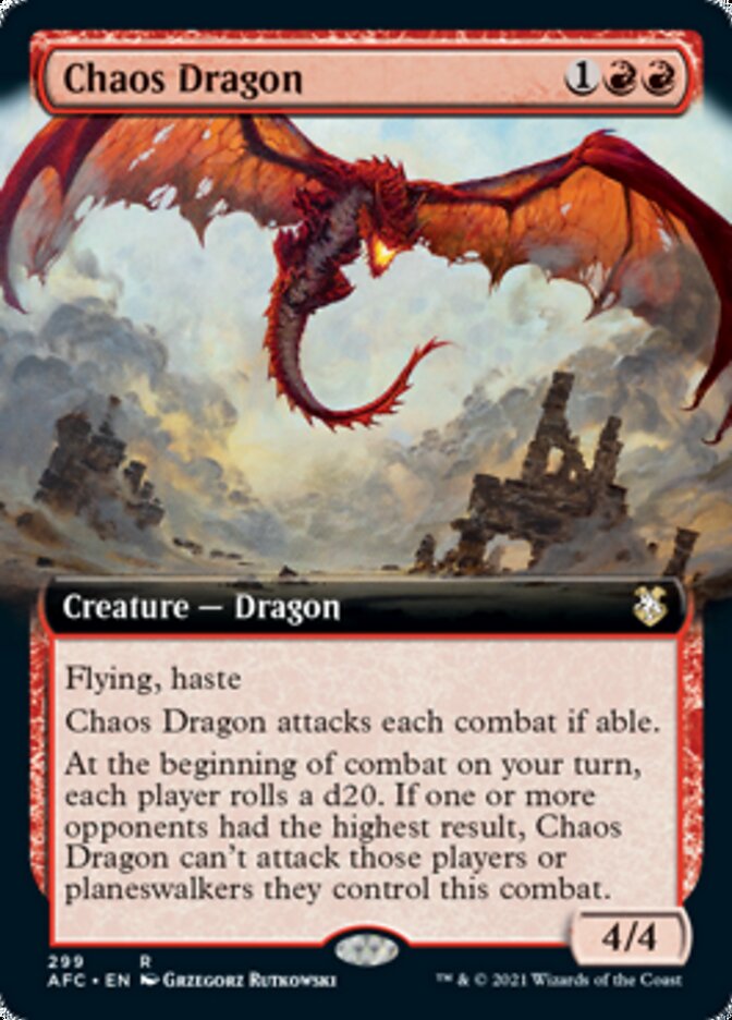 Chaos Dragon (Extended Art) [Dungeons & Dragons: Adventures in the Forgotten Realms Commander] | GrognardGamesBatavia