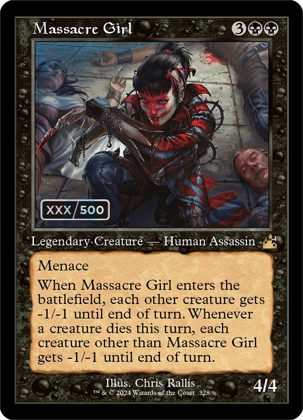 Massacre Girl (Retro) (Serialized) [Ravnica Remastered] | GrognardGamesBatavia