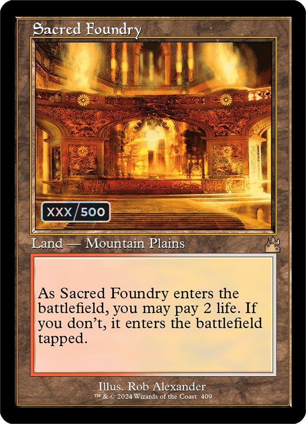 Sacred Foundry (Retro) (Serialized) [Ravnica Remastered] | GrognardGamesBatavia