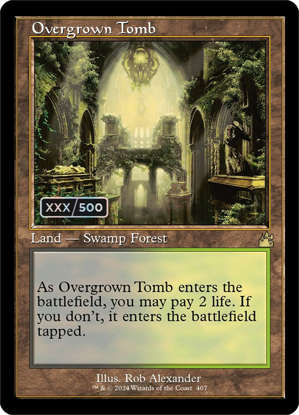 Overgrown Tomb (Retro) (Serialized) [Ravnica Remastered] | GrognardGamesBatavia