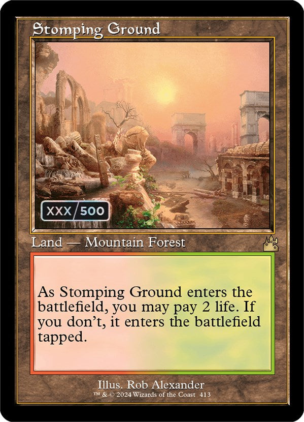 Stomping Ground (Retro) (Serialized) [Ravnica Remastered] | GrognardGamesBatavia