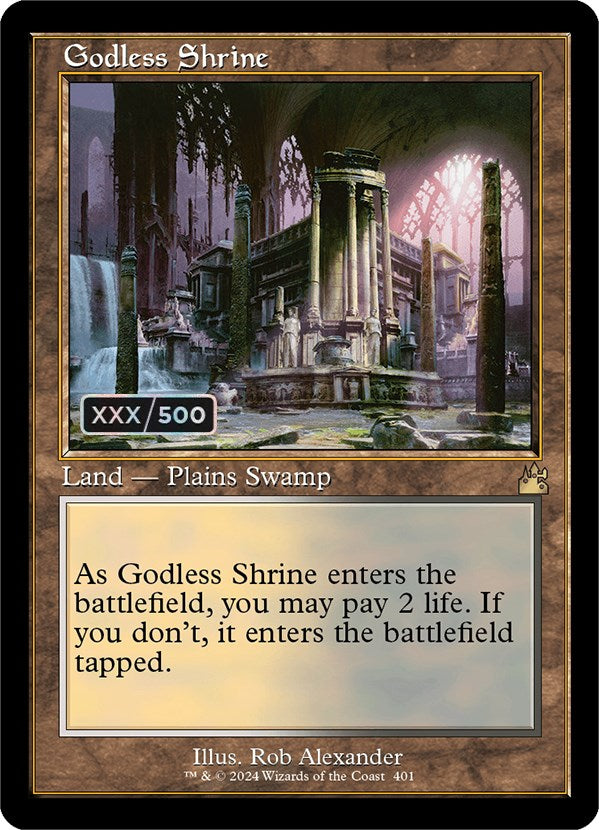 Godless Shrine (Retro) (Serialized) [Ravnica Remastered] | GrognardGamesBatavia