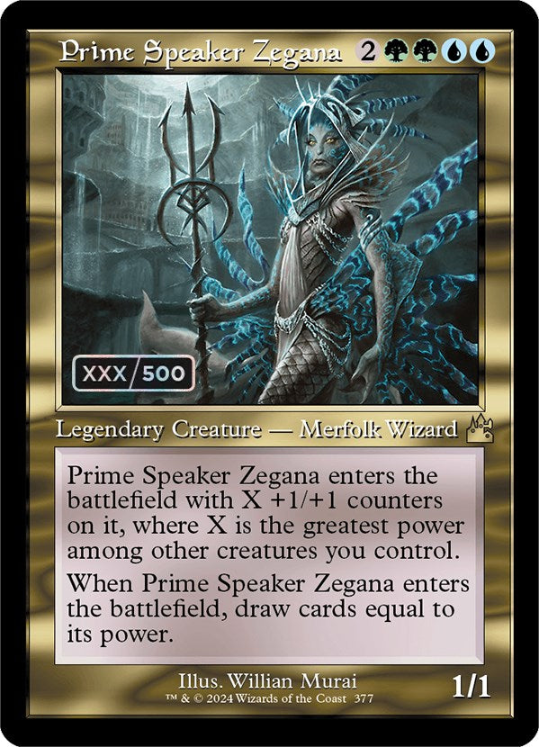 Prime Speaker Zegana (Retro) (Serialized) [Ravnica Remastered] | GrognardGamesBatavia