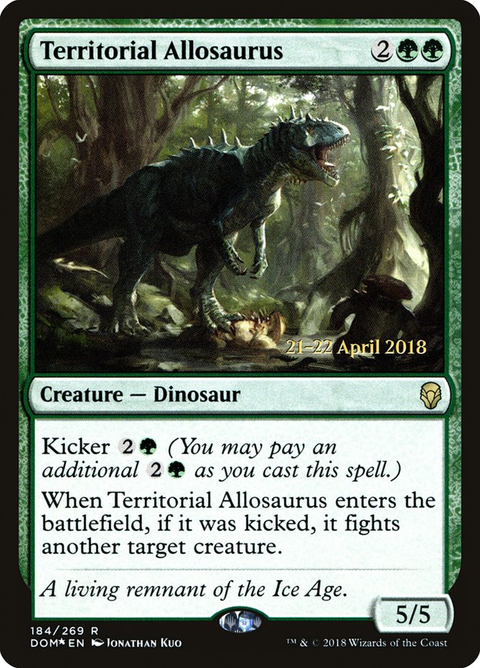 Territorial Allosaurus [Dominaria Prerelease Promos] | GrognardGamesBatavia