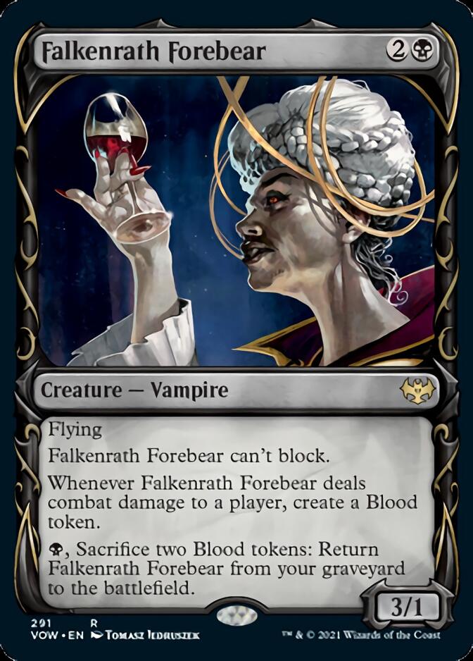 Falkenrath Forebear (Showcase Fang Frame) [Innistrad: Crimson Vow] | GrognardGamesBatavia