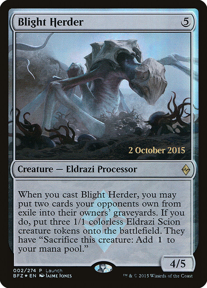 Blight Herder (Launch) [Battle for Zendikar Promos] | GrognardGamesBatavia