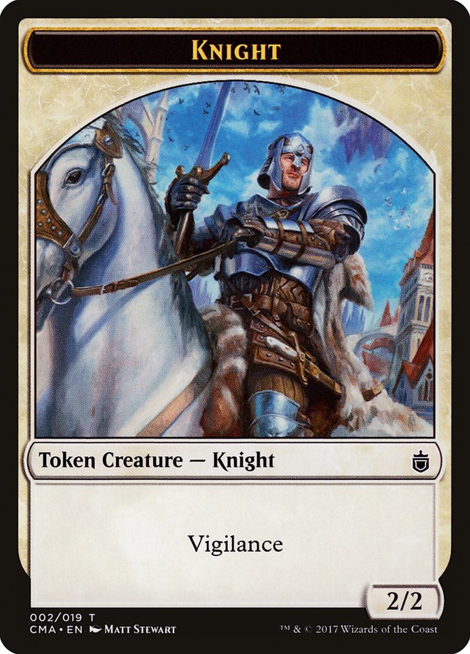 Knight Token [Commander Anthology Tokens] | GrognardGamesBatavia