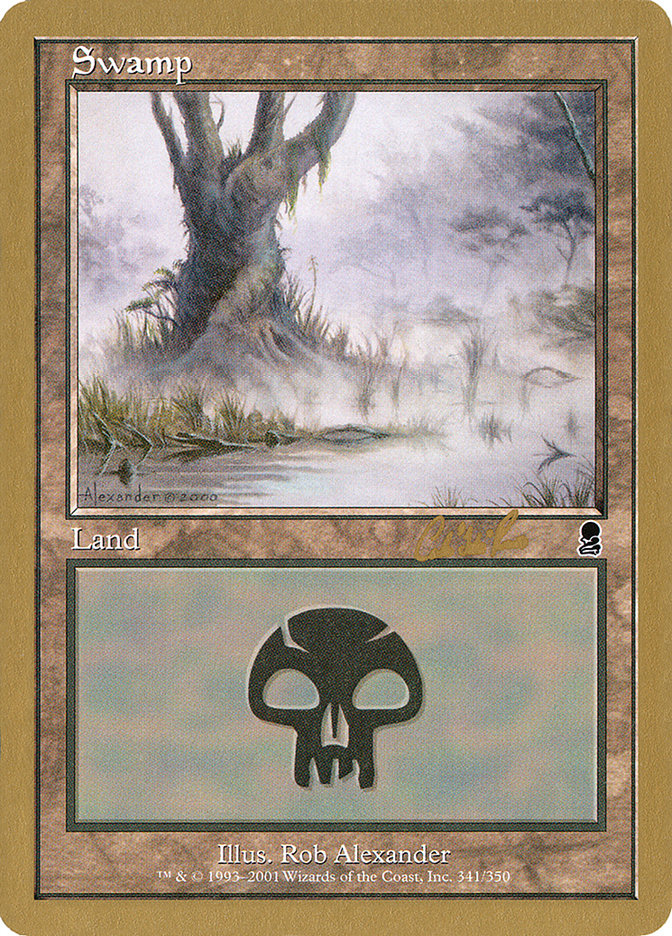 Swamp (cr341) (Carlos Romao) [World Championship Decks 2002] | GrognardGamesBatavia