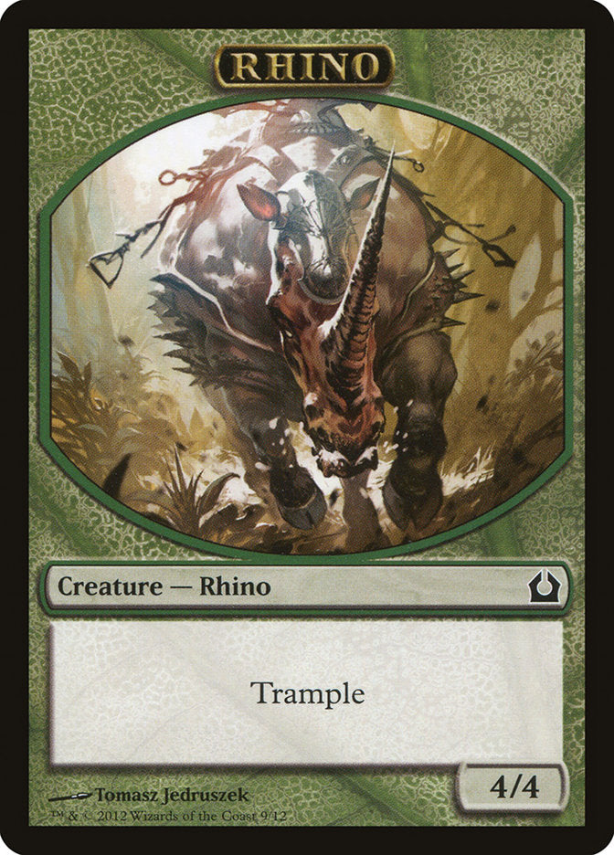 Rhino Token [Return to Ravnica Tokens] | GrognardGamesBatavia