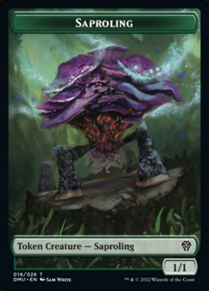 Saproling // Powerstone Double-Sided Token [Dominaria United Tokens] | GrognardGamesBatavia