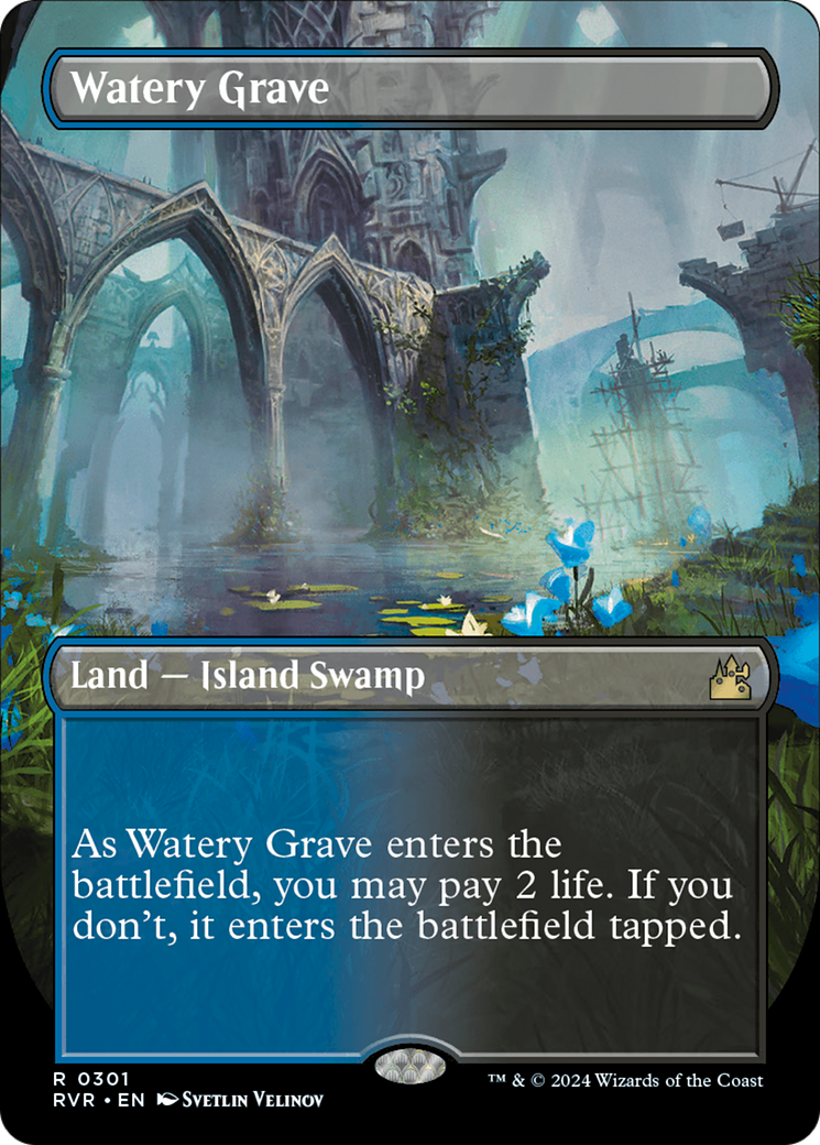 Watery Grave (Borderless) [Ravnica Remastered] | GrognardGamesBatavia