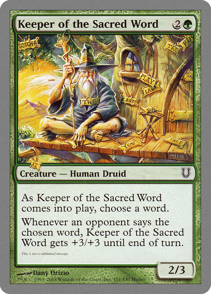 Keeper of the Sacred Word [Unhinged] | GrognardGamesBatavia