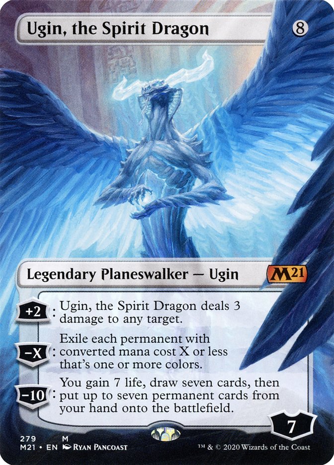 Ugin, the Spirit Dragon (279) (Borderless) [Core Set 2021] | GrognardGamesBatavia