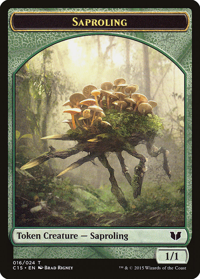 Saproling // Spider Double-Sided Token [Commander 2015 Tokens] | GrognardGamesBatavia