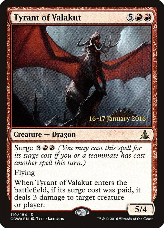 Tyrant of Valakut [Oath of the Gatewatch Prerelease Promos] | GrognardGamesBatavia