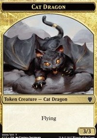 Cat Dragon // Dragon (006) Double-Sided Token [Commander 2017 Tokens] | GrognardGamesBatavia