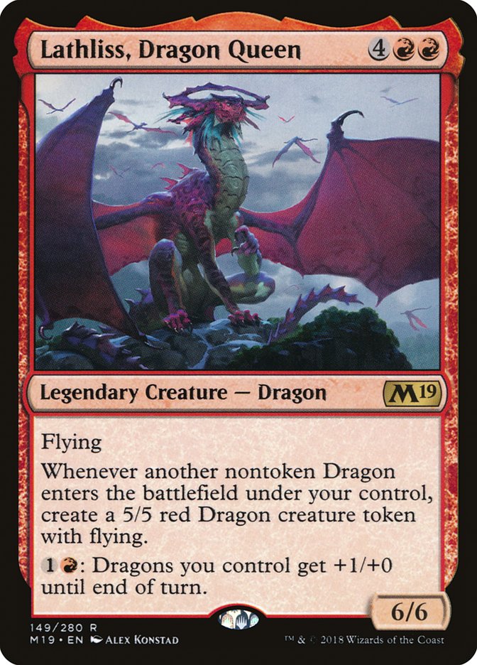 Lathliss, Dragon Queen [Core Set 2019] | GrognardGamesBatavia