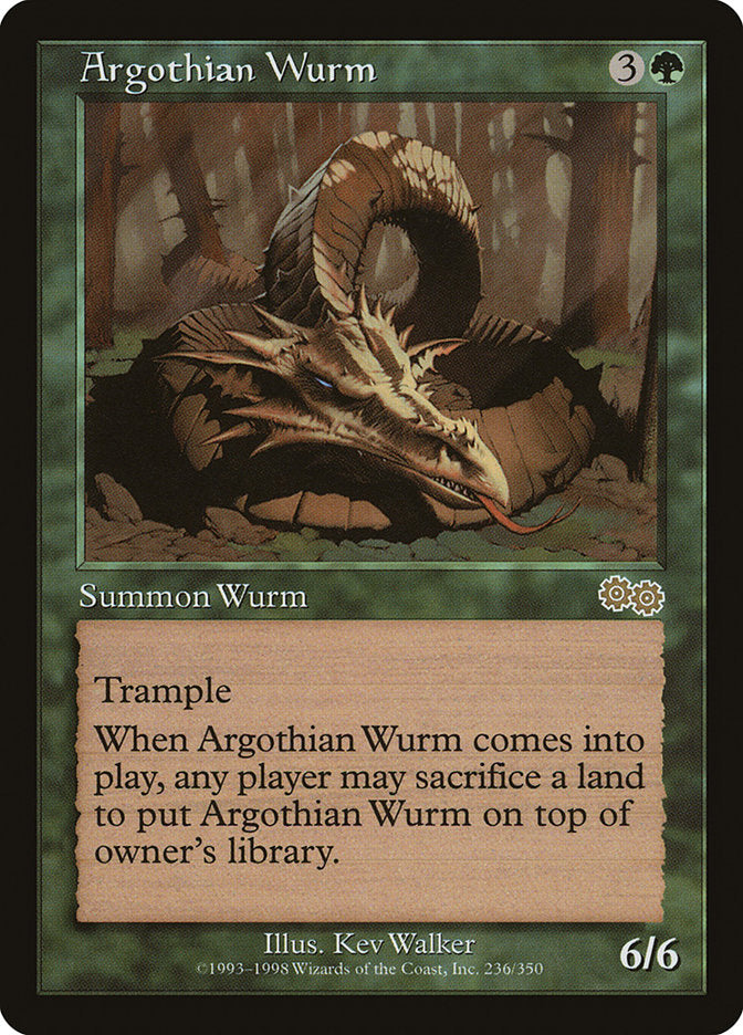 Argothian Wurm [Urza's Saga] | GrognardGamesBatavia