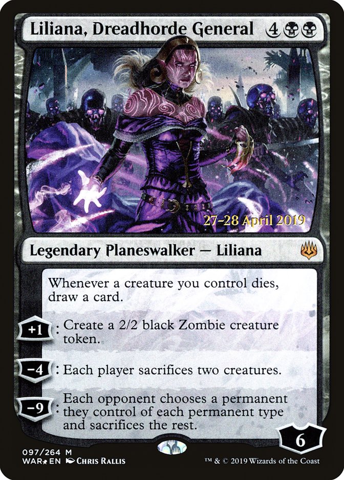 Liliana, Dreadhorde General [War of the Spark Prerelease Promos] | GrognardGamesBatavia