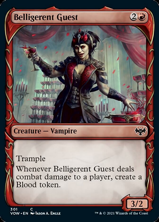 Belligerent Guest (Showcase Fang Frame) [Innistrad: Crimson Vow] | GrognardGamesBatavia