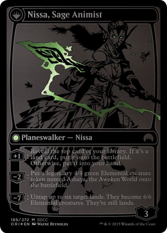 Nissa, Vastwood Seer // Nissa, Sage Animist [San Diego Comic-Con 2015] | GrognardGamesBatavia