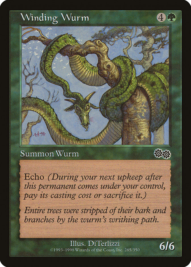 Winding Wurm [Urza's Saga] | GrognardGamesBatavia