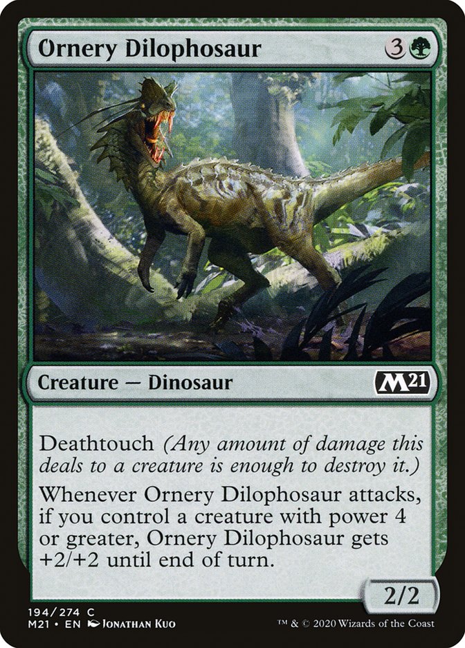 Ornery Dilophosaur [Core Set 2021] | GrognardGamesBatavia