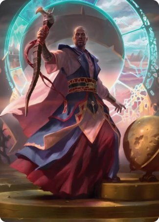 Teferi, Who Slows the Sunset Art Card [Innistrad: Midnight Hunt Art Series] | GrognardGamesBatavia