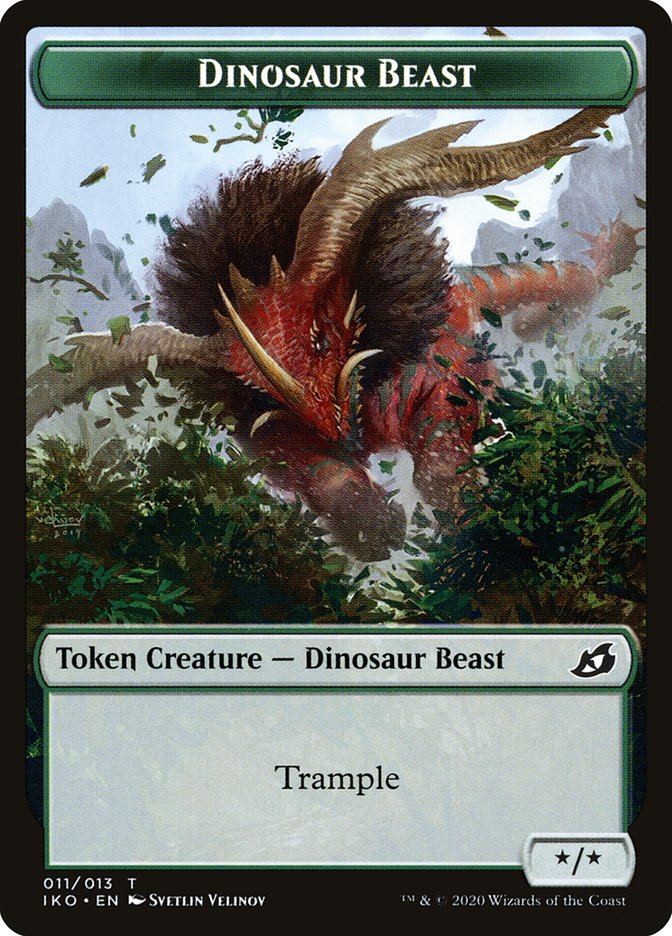 Dinosaur Beast Token [Ikoria: Lair of Behemoths Tokens] | GrognardGamesBatavia