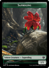 Faerie // Saproling Double-Sided Token [Wilds of Eldraine Commander Tokens] | GrognardGamesBatavia