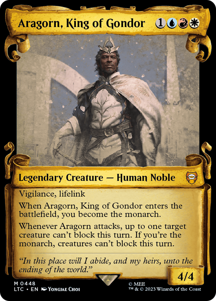 Aragorn, King of Gondor [The Lord of the Rings: Tales of Middle-Earth Commander Showcase Scrolls] | GrognardGamesBatavia