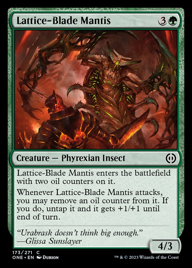 Lattice-Blade Mantis [Phyrexia: All Will Be One] | GrognardGamesBatavia