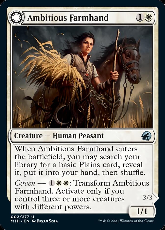 Ambitious Farmhand // Seasoned Cathar [Innistrad: Midnight Hunt] | GrognardGamesBatavia