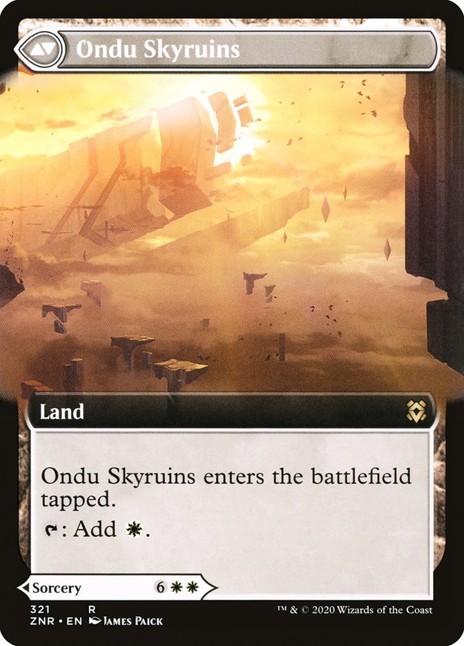 Ondu Inversion // Ondu Skyruins (Extended Art) [Zendikar Rising] | GrognardGamesBatavia