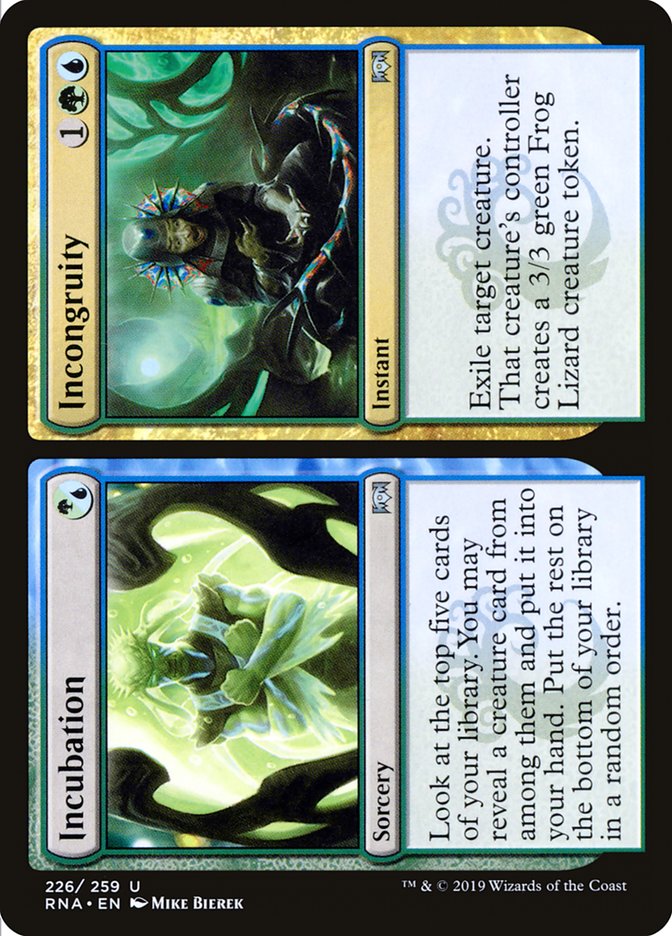 Incubation // Incongruity [Ravnica Allegiance] | GrognardGamesBatavia