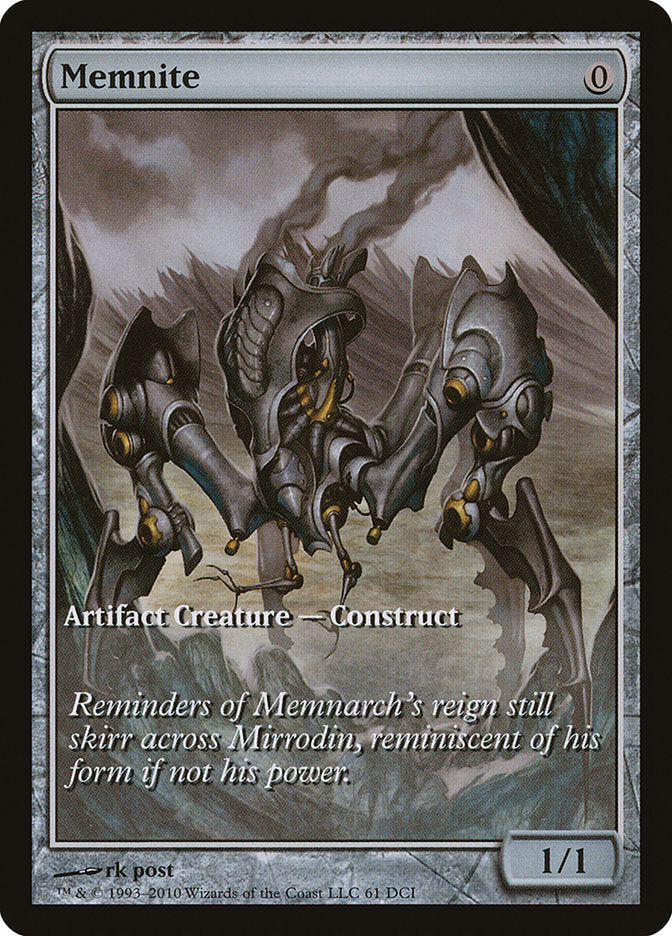 Memnite (Game Day) (Extended Art) [Scars of Mirrodin Promos] | GrognardGamesBatavia