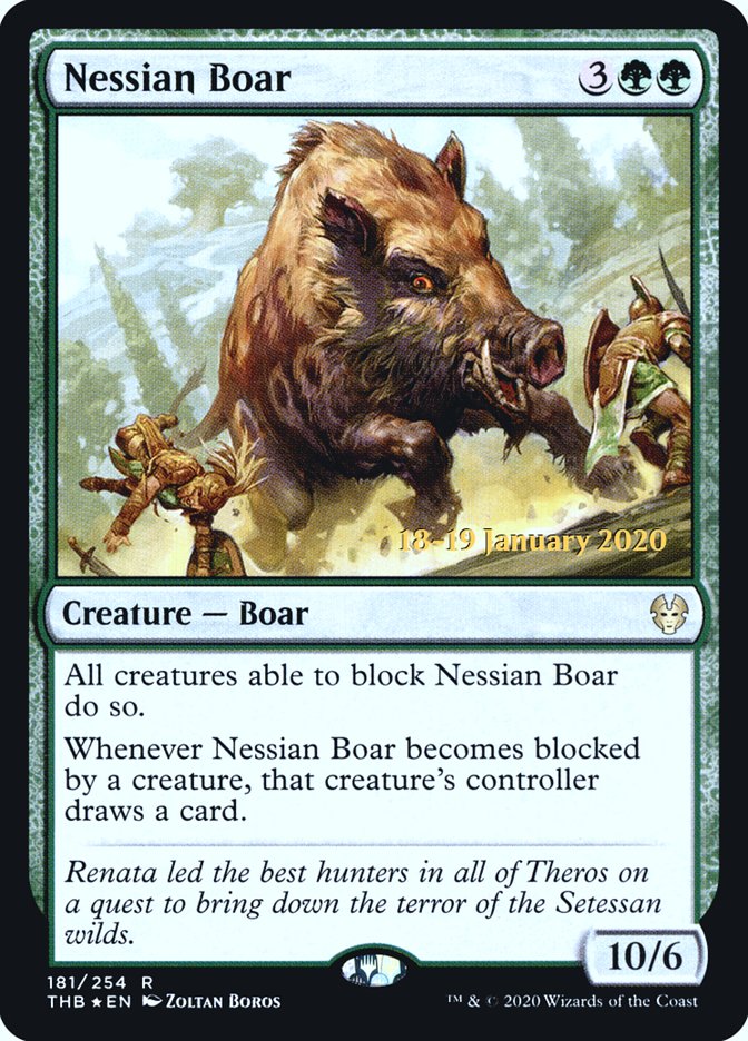 Nessian Boar [Theros Beyond Death Prerelease Promos] | GrognardGamesBatavia