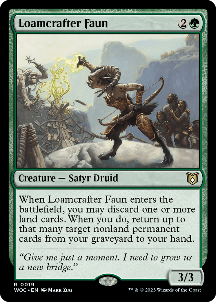 Loamcrafter Faun [Wilds of Eldraine Commander] | GrognardGamesBatavia