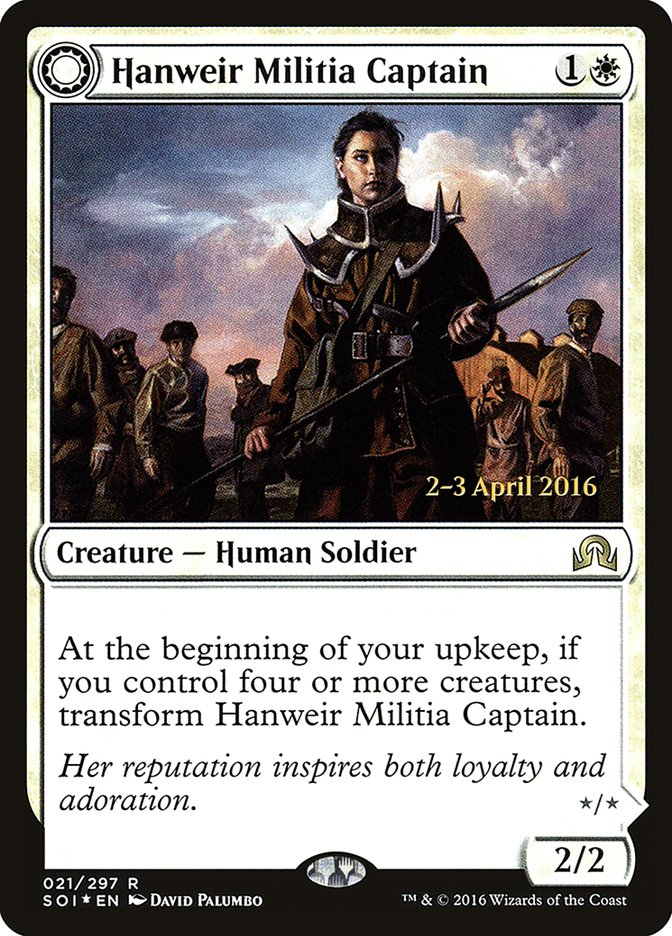 Hanweir Militia Captain // Westvale Cult Leader [Shadows over Innistrad Prerelease Promos] | GrognardGamesBatavia