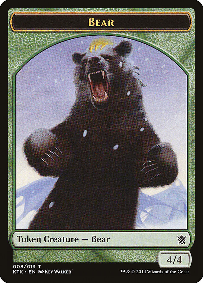 Bear Token [Khans of Tarkir Tokens] | GrognardGamesBatavia