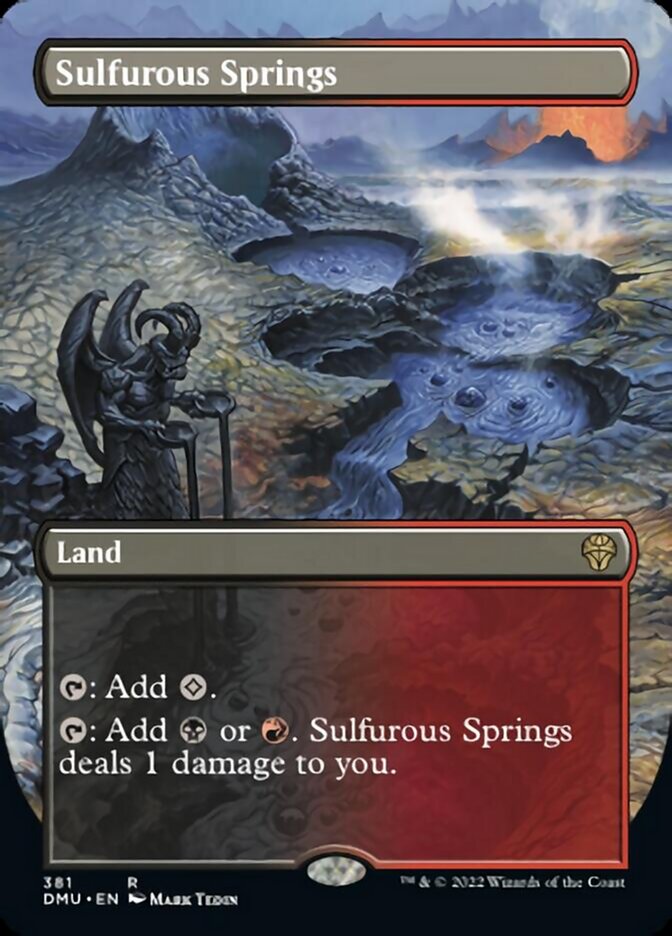 Sulfurous Springs (Borderless Alternate Art) [Dominaria United] | GrognardGamesBatavia