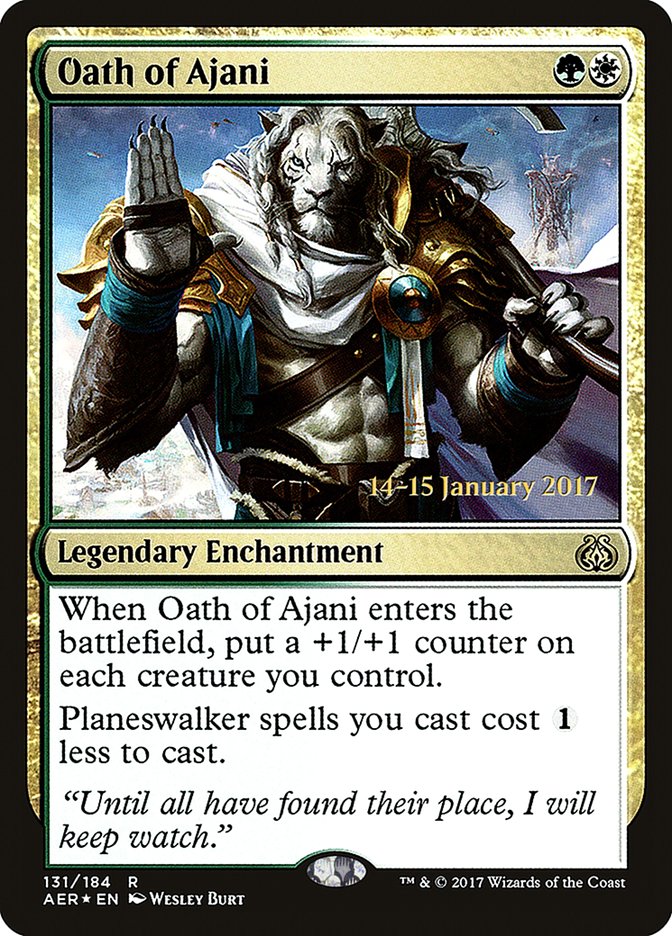 Oath of Ajani [Aether Revolt Prerelease Promos] | GrognardGamesBatavia