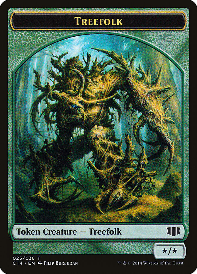 Treefolk // Wolf Double-Sided Token [Commander 2014 Tokens] | GrognardGamesBatavia