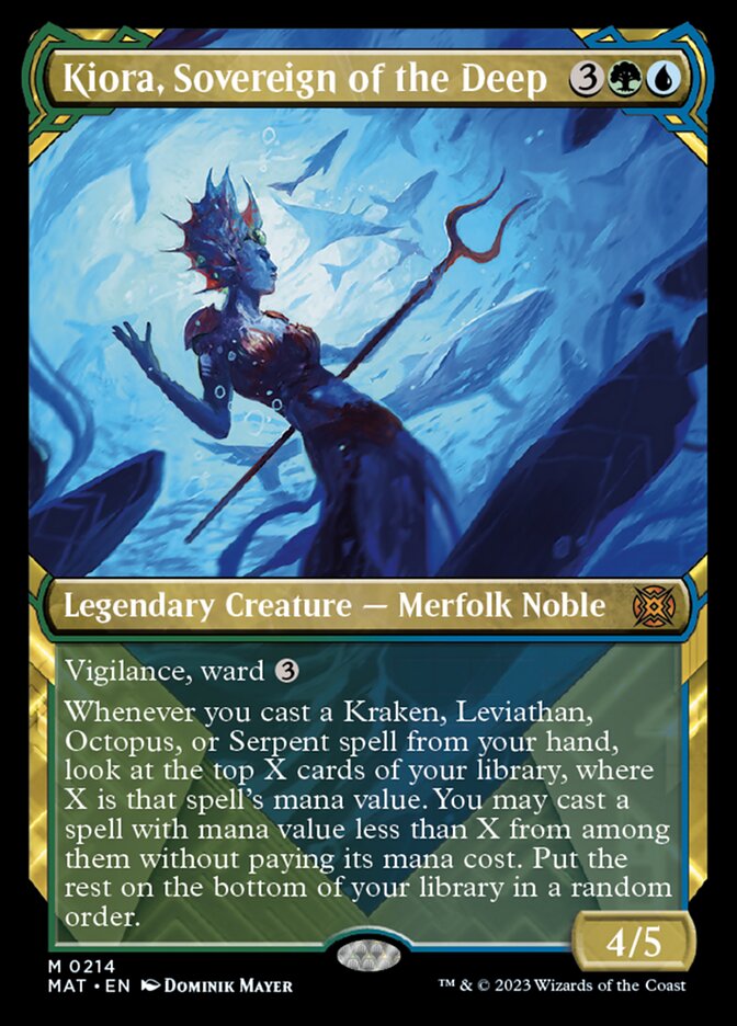 Kiora, Sovereign of the Deep (Showcase Halo Foil) [March of the Machine: The Aftermath] | GrognardGamesBatavia